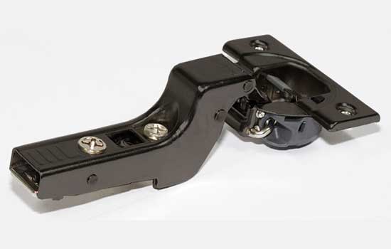 B71B3750BK - 110 Degree Soft-closing Screw On Inset Onyx Black Hinge