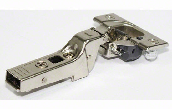 B71B9680 - 95 Degree Soft-closing Doweled Half Overlay Thick Door Hinge