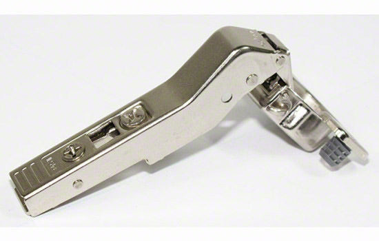 B79T558 - +45 Degree Self-closing Doweled Overlay Angle Hinge