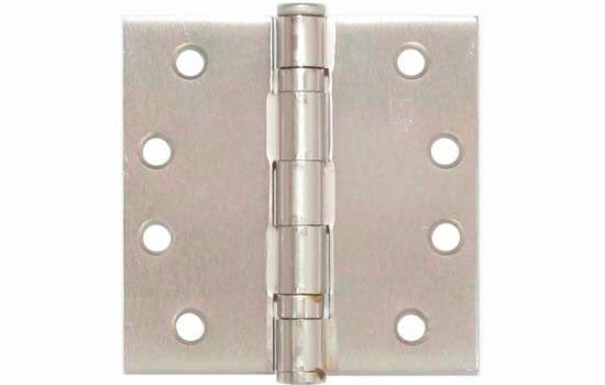 BB1279-15-4 - 4" x 4" Satin Nickel Ball Bearing Hinge with Square Corners