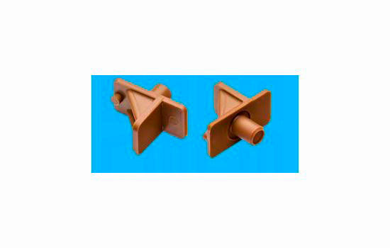 BB1811T32 - 1/4" Pin Tan Angle Shelf Pin - 100 per box