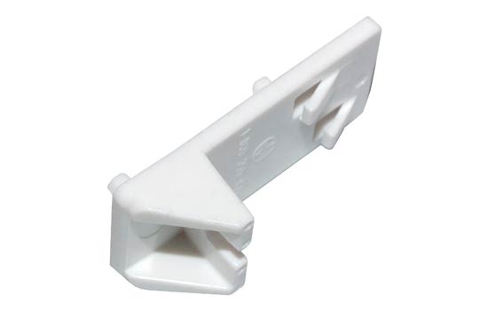BB32201WH-32 - 5mm Pin White Locking Shelf Clip for 3/4" or 1" Shelves - 100 per Box
