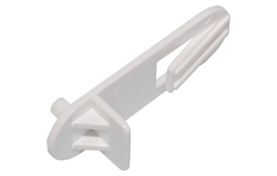 BB3253WH-72 - 3/4"W White Locking 5mm Pin Shelf Clip for 3/4" Shelves - 5000ea per Box