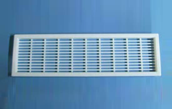 BB4503-12-WH - 8-7/8"W x 2-5/8"H White Plastic Ventilation Grill