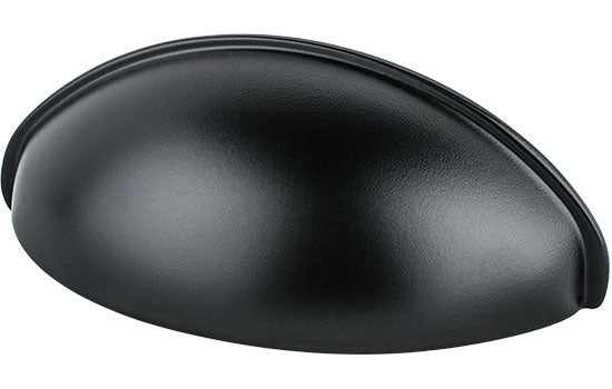 BN0967-155-P - 64mm Center to Center 3-3/16"L x 1-1/16"W Black Transitional Advantage 3 Collection Cup Pull