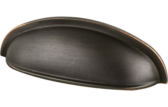 BN7876-1VB-P - 3" Center to Center 4-5/8"L x 1-3/8"W Verona Bronze Vibrato Collection Cup Pull