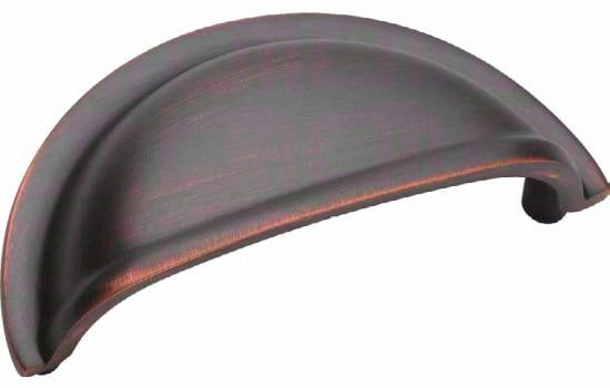BP4235ORB - 3" Center to Center Oil-rubbed Bronze Solid Brass Cup Pulls Collection