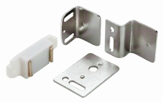 BP9765-3W - 1-15/16"L White Magnetic Catch with 3 Strikes