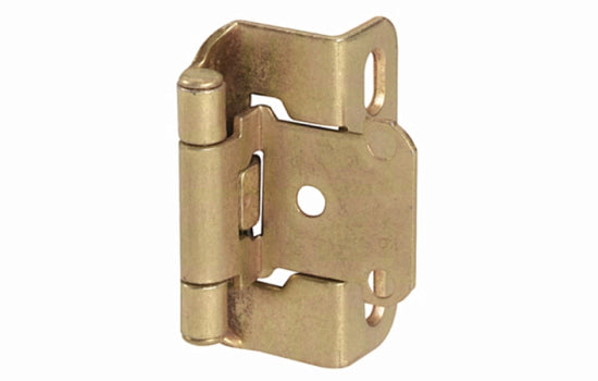 BPR7550BB - 1/2" Overlay Self-Closing Burnished Brass Partial Wrap Hinge