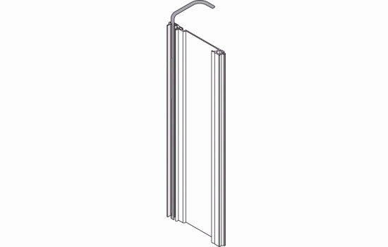 BZ10T720AB - 28-3/8"L Vertical Aluminum Profile with 31-1/2"L Cable for Servo-Drive System