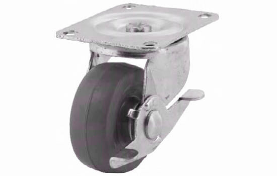 C30PSB - 3" Diameter Plastic Swivel with Brake Caster