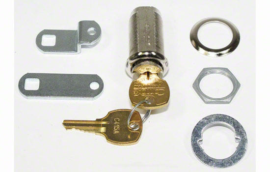 C8055-14A-415 - 1-7/16" Bright Nickel Disc Tumbler Cam Lock for 1-1/8" Material - Keyed Alike Key #415