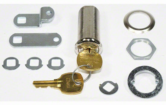 C8060-14A-420 - 1-3/4" Bright Nickel Disc Tumbler Cam Lock for 1-7/16" Material - Keyed Alike Key #420