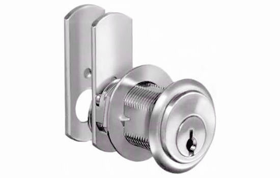 C8103-26D-915 - 1-3/16" Dull Chrome Pin & Tumbler Cam Lock for 7/8" Material - Keyed Alike Key #915