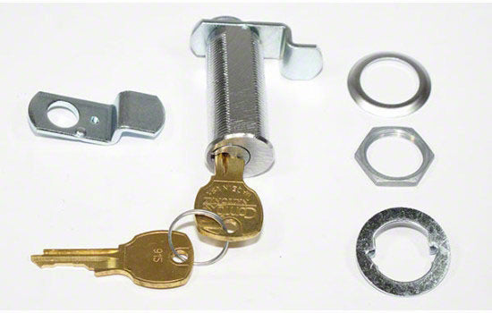 C8108-26D-915 - 1-3/4" Dull Chrome Pin & Tumbler Cam Lock for 1-3/8" Material - Keyed Alike Key #915