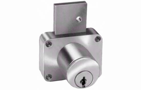 C8179-26D-101 - 1-3/8" Dull Chrome Pin & Tumbler Drawer Lock - Keyed Alike Key #101