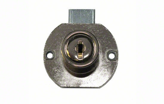 C8703-14A-413 - 15/16" Bright Nickel Disc Tumbler Drawer Lock - Keyed Alike Key #413