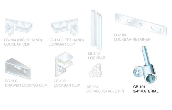 CB-101 - Body for 3/4" Material for System 101 and 104 Gang Locks