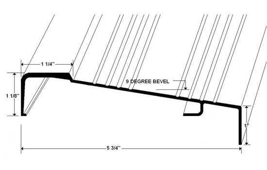 CES56DM7312BT - 73-1/2"L x 5-3/4"W x 1-1/8"H Bronze Inswing Combo Sill - Bulk Packaged