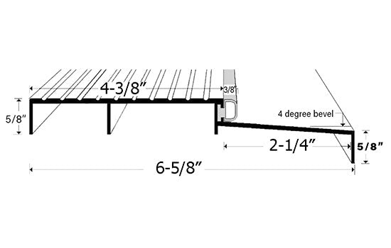 CESO66D3712 - 37-1/2"L x 6-5/8"W x 5/8"H Bronze Outswing Combo Sill