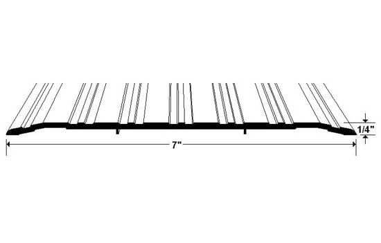 CET70A72 - 72"L x 7"W x 1/4"H Aluminum Handicap Threshold