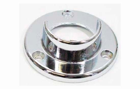 CRS4OP-CP - 1-1/4" Chrome Screw-on Round Open Closet Rod Support