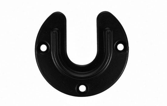 CRS5OP-MB - 1-5/16" Matte Black Screw-on Round Open Closet Rod Support