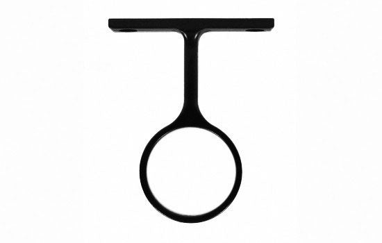 CRSC5-MB - 1-5/16" Matte Black Screw-on Round Center Closet Rod Support