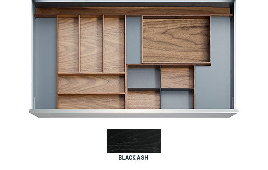 DALLAS-BLK *KIT* - 24" Black Ash Dallas Drawer Insert Kit for Drawer Widths 27-1/2" to 30"