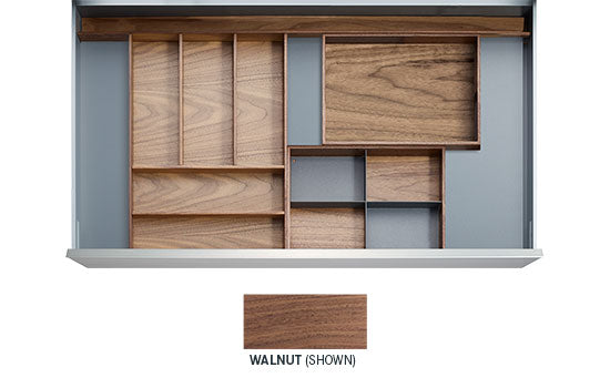 DALLAS-WAL *KIT* - 24" Walnut Dallas Drawer Insert Kit for Drawer Widths 27-1/2" to 30"