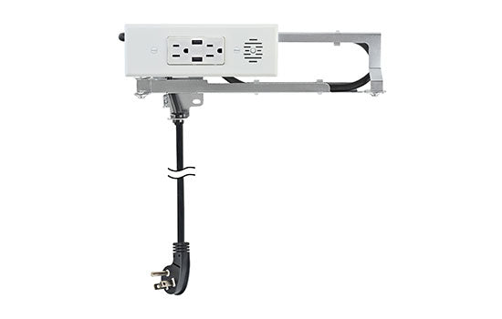DD1514-110W - White 2-AC, 2-USB-A 15 Amp Electrical/Charging Outlet for Drawers