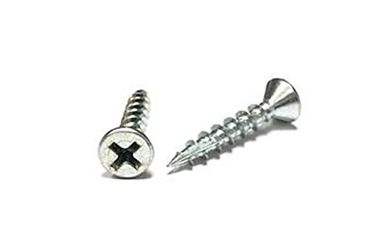 DE18FHPNIB-10C - 8x1" Phillips Flat Nibbed Zinc Coarse Type 17 Assembly Screw 10c Per Box