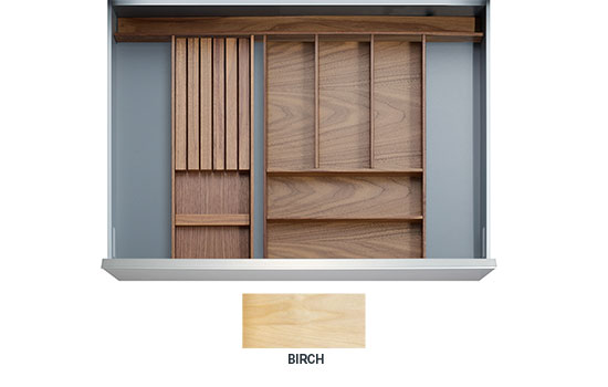 DENVER-BIR *KIT* - 18" Birch Denver Drawer Insert Kit for Drawer Widths 21-1/2" to 24"