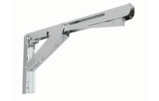 EB303-EP-D - 12" Stainless Steel Soft Close Folding Shelf Bracket