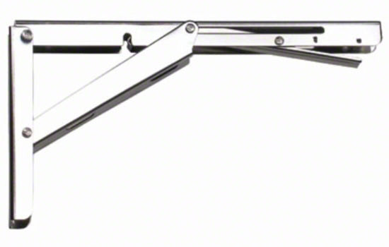 EB303-EP - 12" Stainless Steel Folding Shelf Bracket