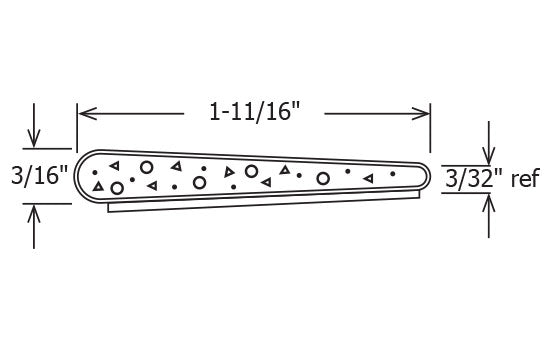 ELONCS-BRZ - 2" Bronze Corner Seal Weatherstripping