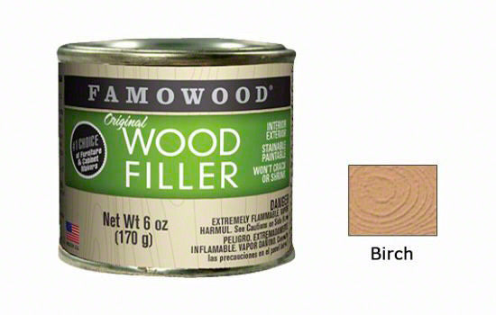 FAWP6BIR - 6 oz Birch Solvent-based Wood Putty