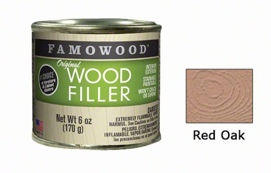 FAWP6REDOAK-CHE - 6 oz Red Oak Solvent-based Wood Putty