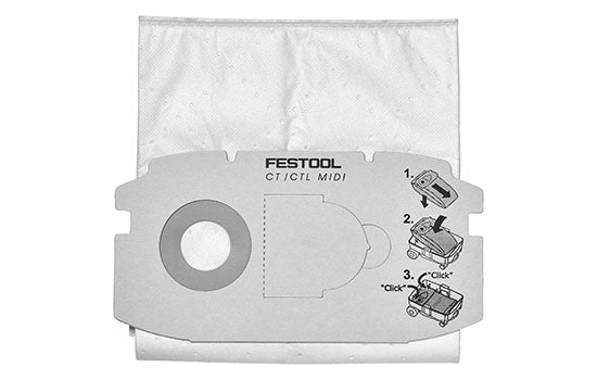 FES-498411 - Filter Bag SC FIS-CT MIDI/5 for Festool CT MIDI Dust Extractor 5 per Pack