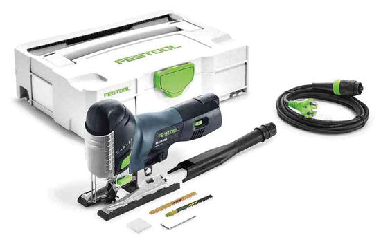 FES-561593 - Variable Speed CARVEX Jigsaw with LED Lights, 2 Blades and Splinterguard