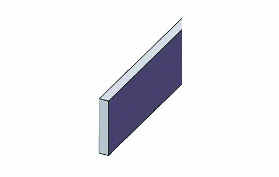 FLATBAR1CA8 - 1"W x 1/8"H x 8'L Clear Anodized Aluminum Flat Bar