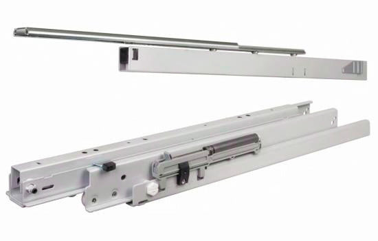 FLT771ECD - 22-5/8" Zinc Bottom/Top Mount Full Extension Pantry Slide - 275 Lbs Weight Rating