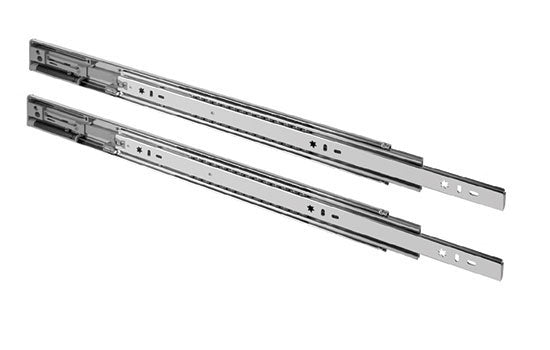 FR5210ECD-22 - 22" Soft-Close Overtravel Zinc Side Mount Drawer Slide - 200 Lb Weight Rating