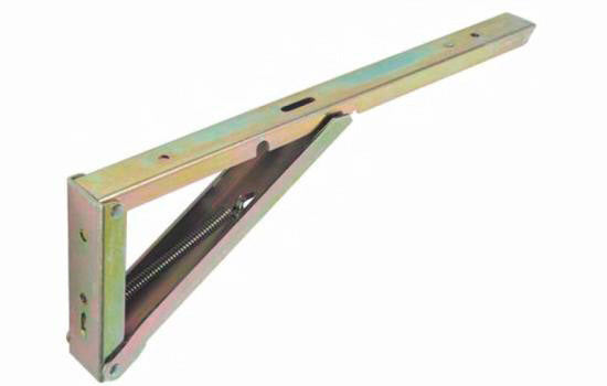 FT65795 - 10" Yellow Zinc Folding Shelf Bracket