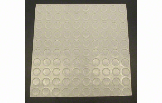 G116BP - 1/16" Thick x 1/2" Diameter Clear Bumper Pads - 100 per Sheet