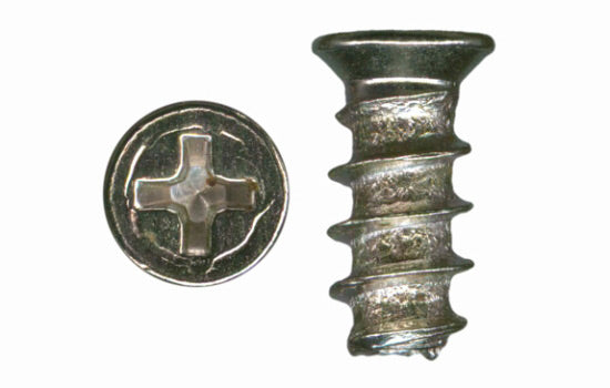 G13MM - 6.3mm x 13mm Flat Head Phillips Nickel Euro Screw (12305)
