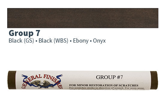 GF-G7FS - Color Group 7 Wax Fill Stick - Black, Ebony, Onyx
