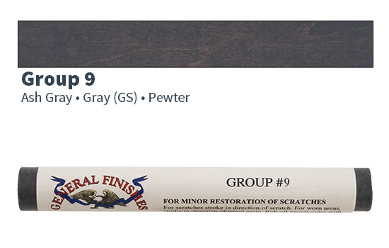 GF-G9FS - Color Group 9 Wax Fill Stick - Ash Gray, Gray, Pewter