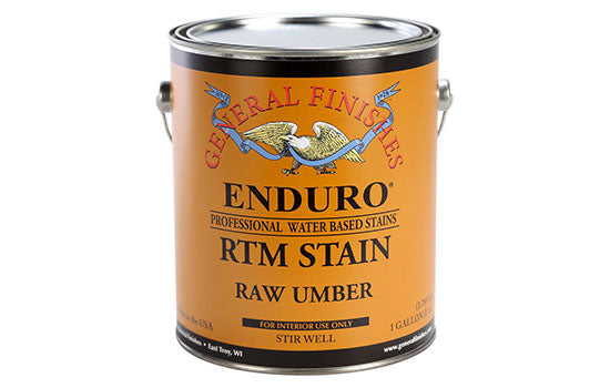 GF-RTM-RU-1 - 1 Gallon Waterbased Raw Umber Stain