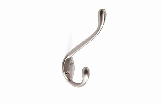 H55451G10 - 4-1/2" Height Satin Nickel Double Garment Hook
